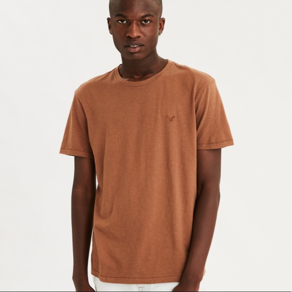 NWT AE logo crew slub T-shirt